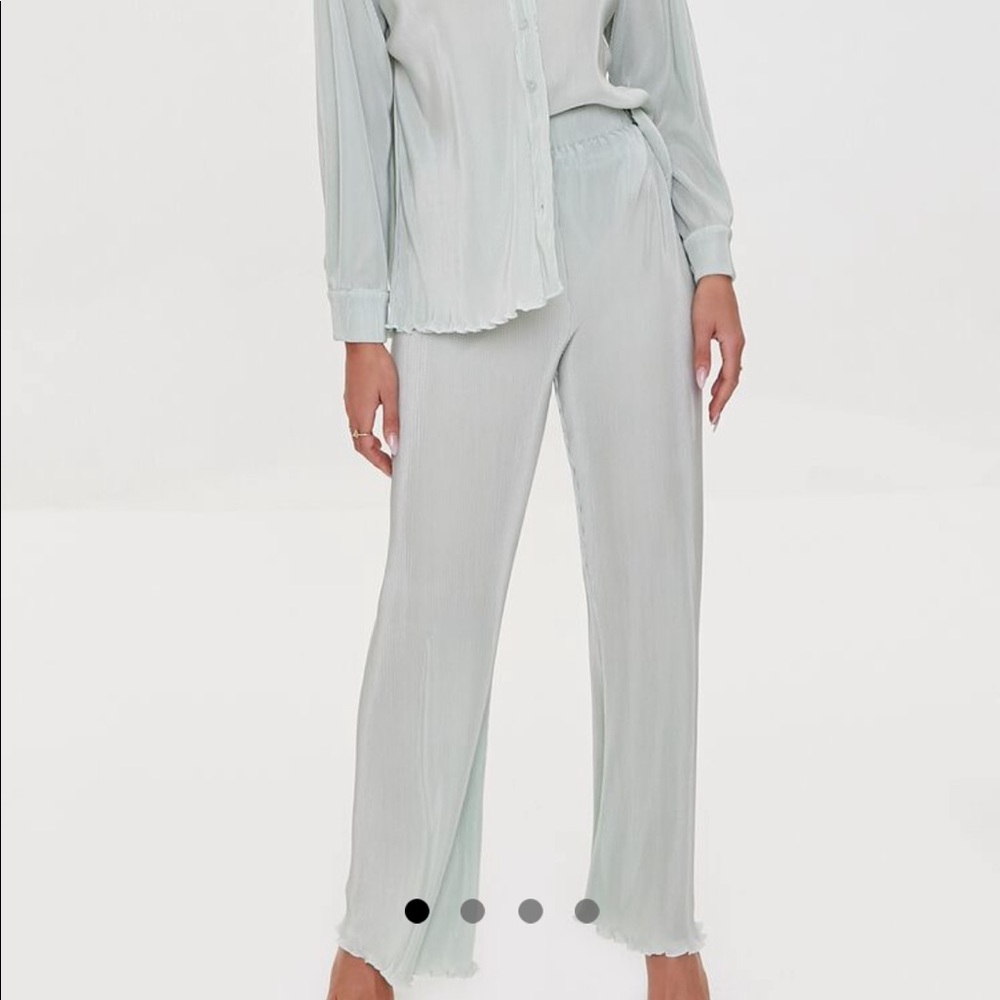 Mint Plisse Pants